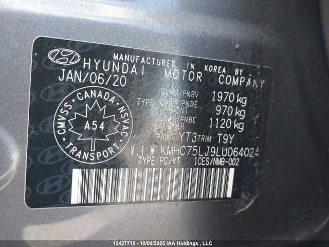 Hyundai hmc battery 2020 KMHC75LJ9LU064024 Image 19