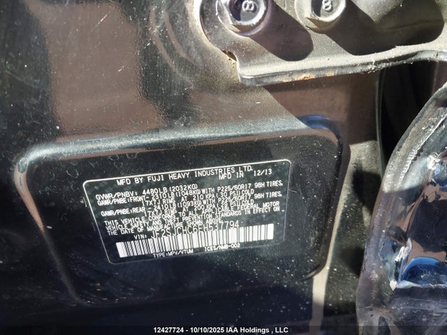 Продажа на аукционе авто 2014 Subaru Forester 2.5i Limited Package, vin: JF2SJCHC6EH537794, номер лота: 12427724