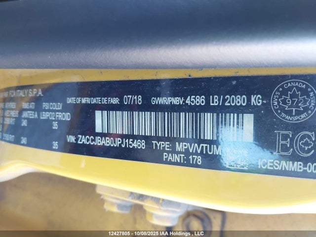 ZACCJBAB0JPJ15468 Jeep Renegade