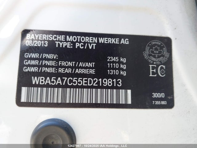 Продаж на аукціоні авто 2014 Bmw 528i Xdrive, vin: WBA5A7C55ED219813, номер лоту: 12427987