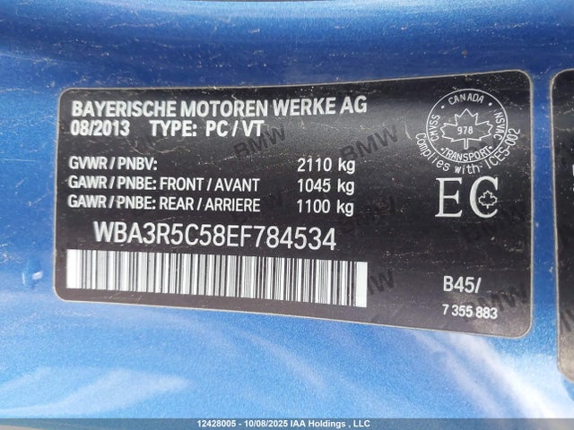 Aukcja sprzedaży 2014 Bmw 435i Xdrive, vin: WBA3R5C58EF784534, numer aukcji: 12428005