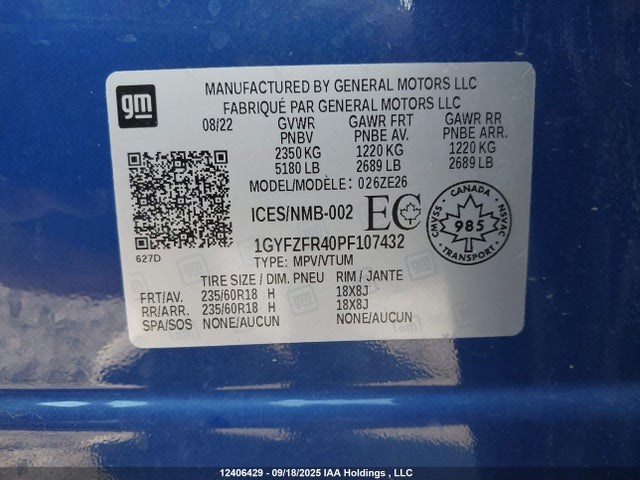 1GYFZFR40PF107432 Cadillac lsy
