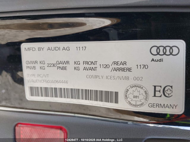 Audi 2018 2018 WAUENCF50JA064446 Image 9