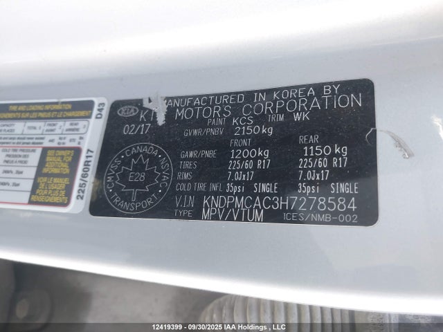 KIA gdi theta ii 2017 KNDPMCAC3H7278584 Image 9
