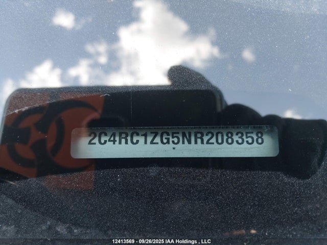 2C4RC1ZG5NR208358 Chrysler 2022