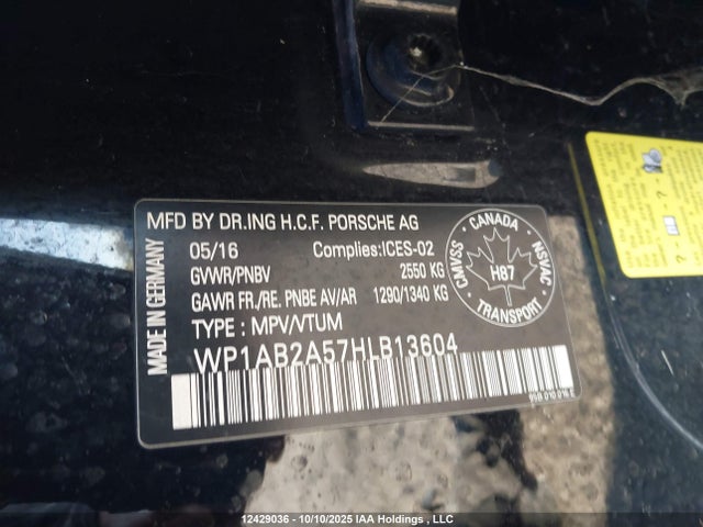 WP1AB2A57HLB13604 Porsche Macan