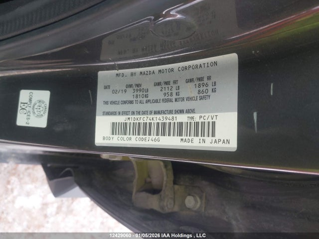 Продаж на аукціоні авто 2019 Mazda Cx-3 Gs, vin: JM1DKFC74K1439481, номер лоту: 12429060