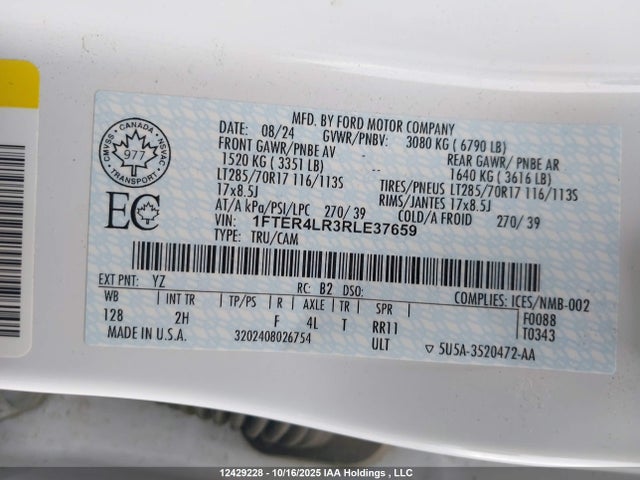 Ford Ranger Raptor 2024 1FTER4LR3RLE37659 Image 9