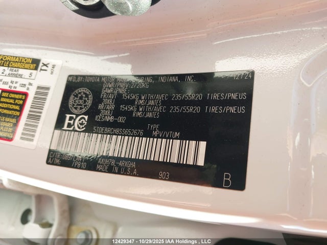 Toyota Highlander Hybrid Limited 2025 5TDEBRCH8SS652676 Image 9