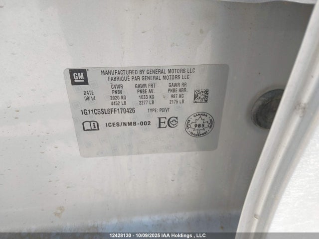 Chevrolet lkw 2015 1G11C5SL6FF170426 Image 18