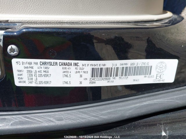2C4RC1CG1ER299699 Chrysler Town and Country