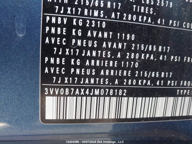 3VV0B7AX4JM078182 Volkswagen Tiguan