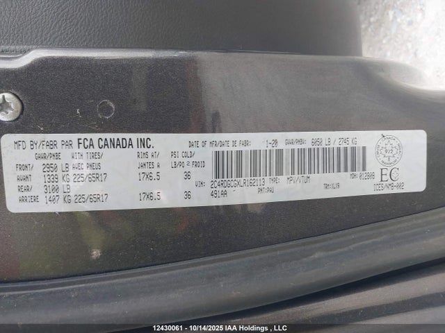 Dodge Grand Caravan Premium Plus 2020 2C4RDGCGXLR162113 Image 9
