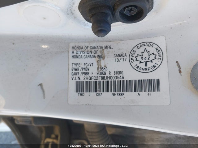 2HGFC2F88JH000546 Honda k20c2