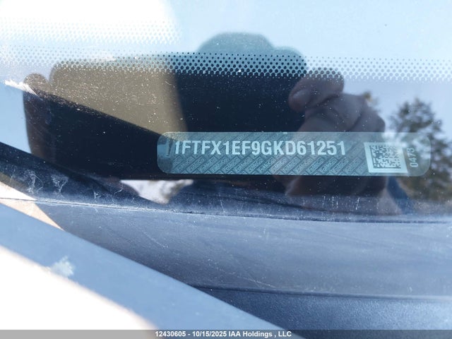 12430605 :رقم المزاد ، 1FTFX1EF9GKD61251 vin ، 2016 Ford F150 مزاد بيع