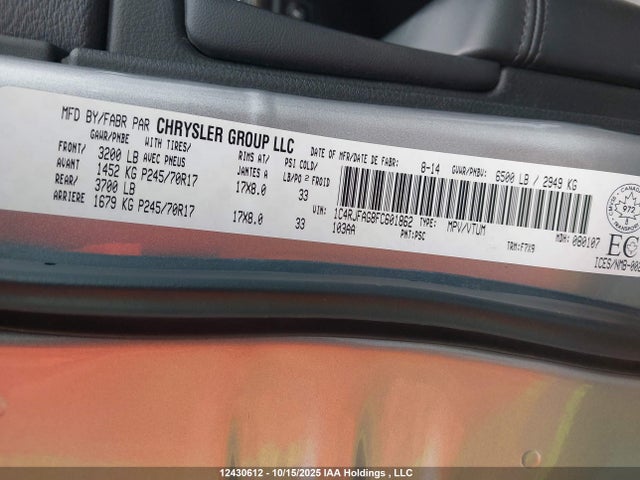 Jeep Grand Cherokee 2015 1C4RJFAG8FC601862 Image 19