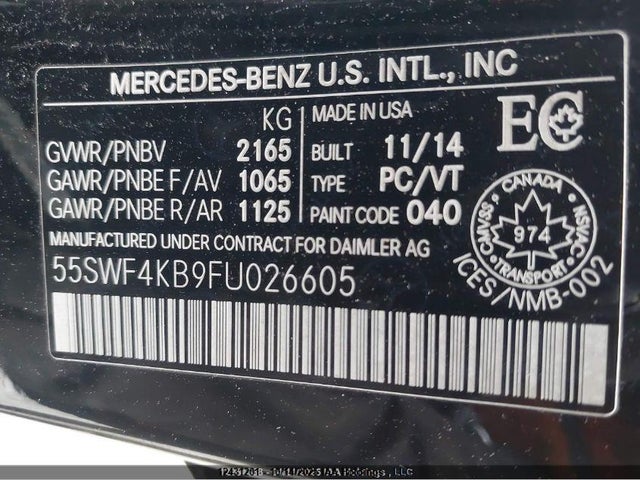 55SWF4KB9FU026605 Mercedes-Benz C 300 4mati