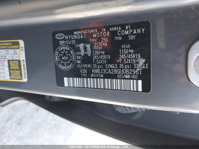 Hyundai Tucson 2016 KM8J3CA28GU082961 Image 9