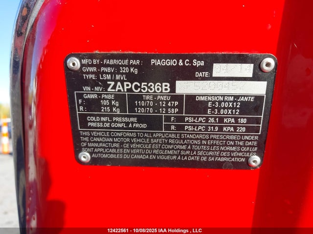 ZAPC536BXF5200452 Vespa 2015