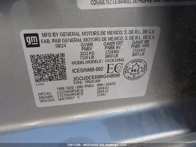 3GCUDCED0RG448590 Chevrolet l84