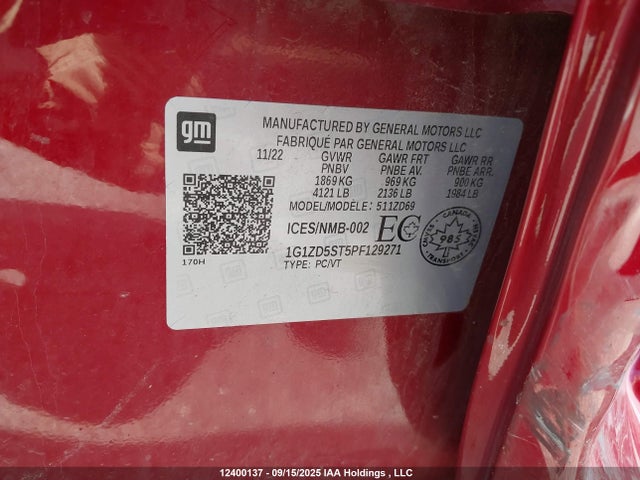 Chevrolet lfv 2023 1G1ZD5ST5PF129271 Image 9