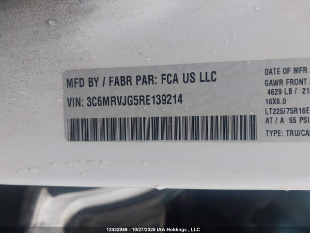 3C6MRVJG5RE139214 RAM Promaster 3500 3500 High