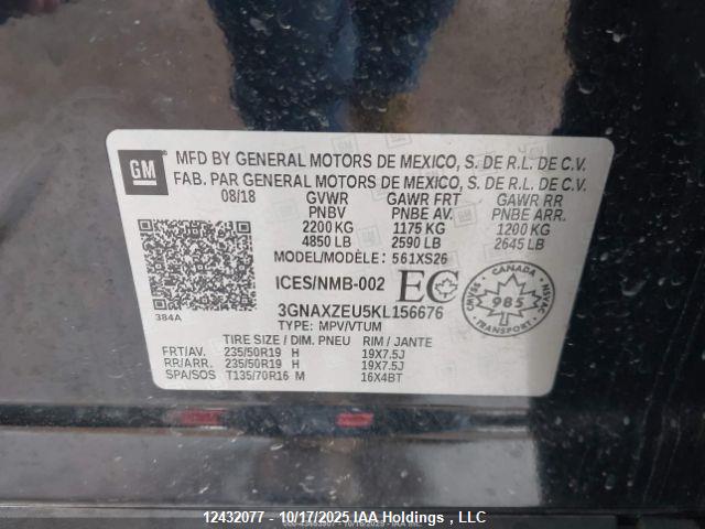 3GNAXZEU5KL156676 Chevrolet Equinox Premier