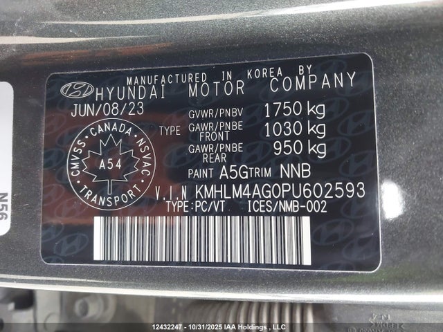 Hyundai Elantra Preferred Ivt With Tech Package 2023 KMHLM4AG0PU602593 Image 9