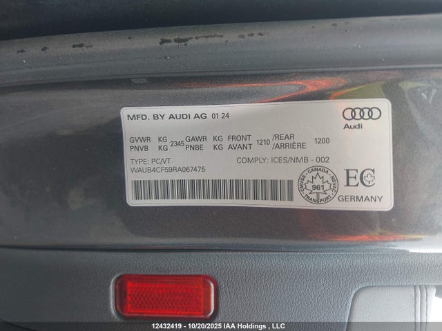 Продажа на аукционе авто 2024 Audi S5 Prestige, vin: WAUB4CF59RA067475, номер лота: 12432419