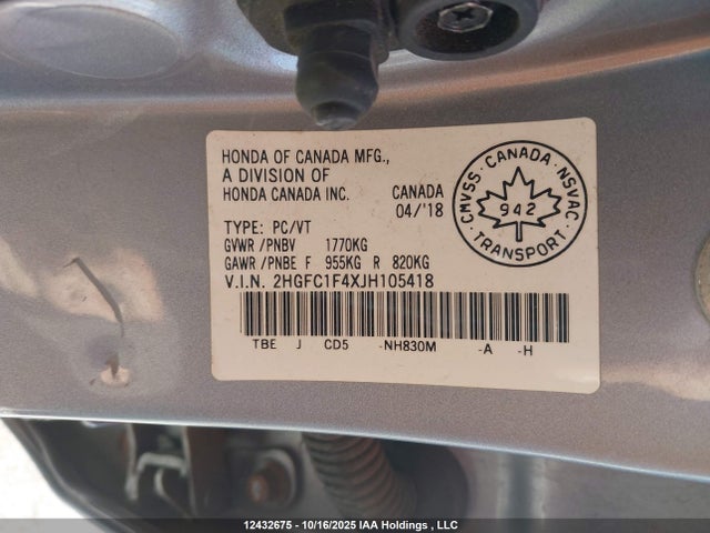 2HGFC1F4XJH105418 Honda CIVIC EX