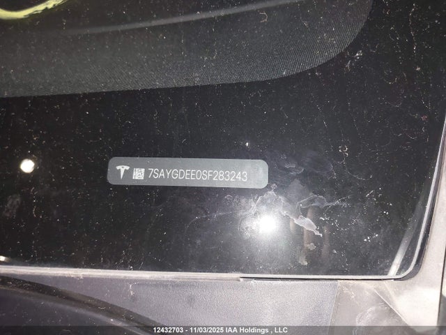 7SAYGDEE0SF283243 Tesla Model Y