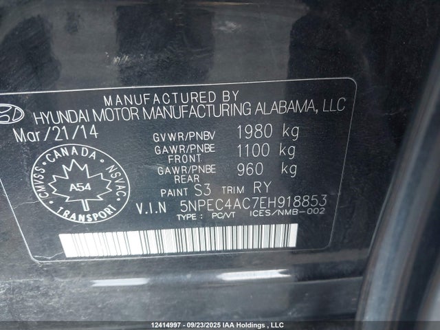 Hyundai gamma 2014 5NPEC4AC7EH918853 Image 9