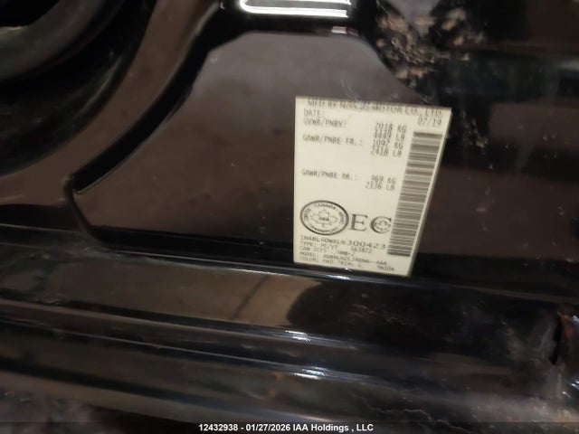 1N4BL4DWXLN300423 Nissan ALTIMA SV