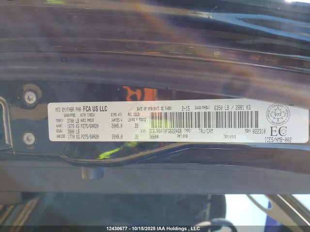 3C6JR6AT0FG622468 RAM 1500