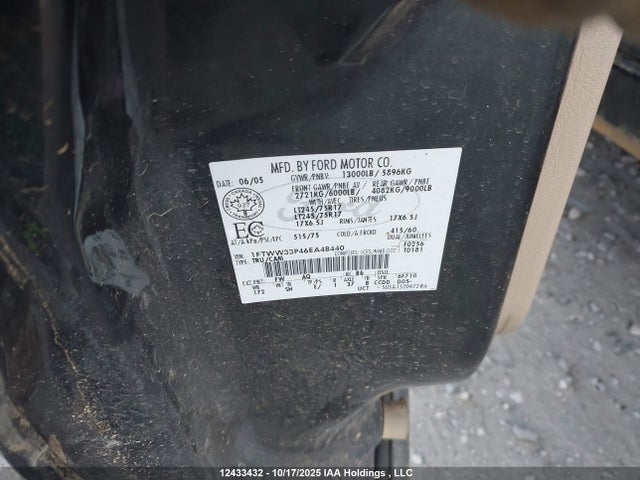 Aukcja sprzedaży 2006 Ford F350 Super Duty, vin: 1FTWW33P46EA48440, numer aukcji: 12433432