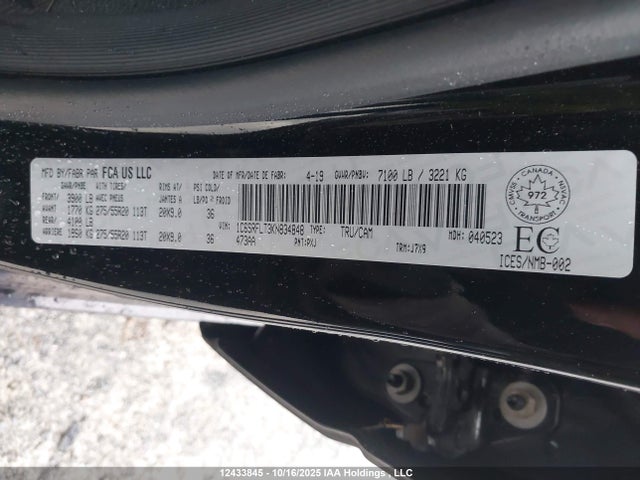 RAM 1500 2019 1C6SRFLT3KN834848 Image 9