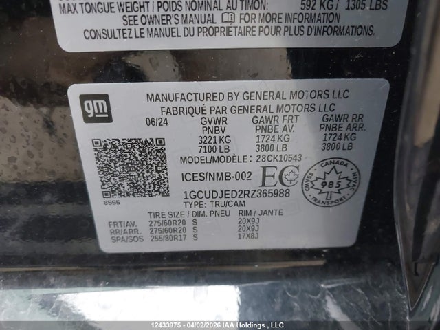 1GCUDJED2RZ365988 Chevrolet Silverado 1500 High Country