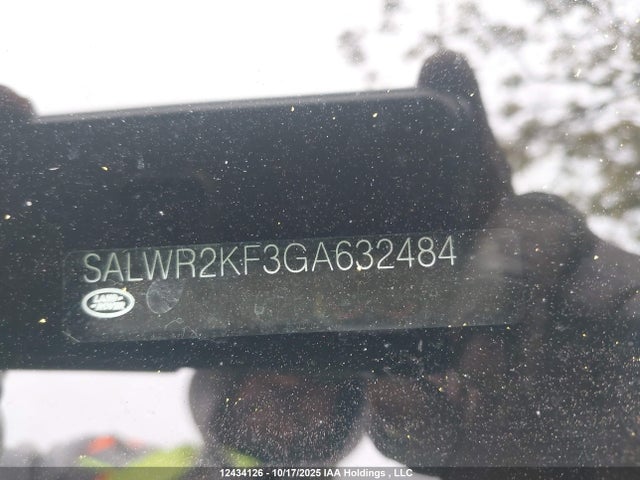 Aukcja sprzedaży 2016 Land Rover Range Rover Sport Hse, vin: SALWR2KF3GA632484, numer aukcji: 12434126