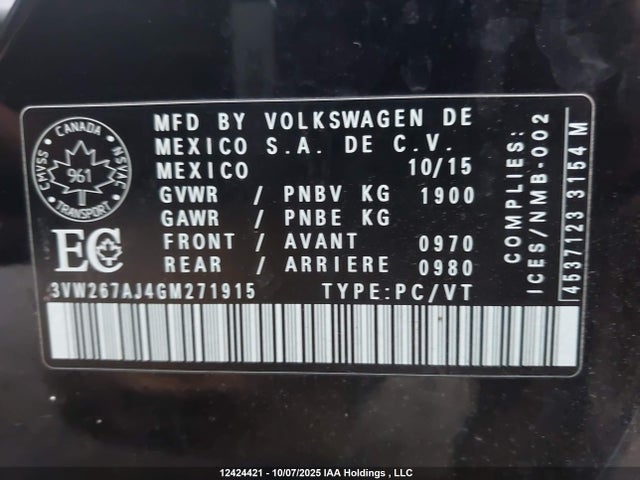 3VW267AJ4GM271915 Volkswagen 1.4t