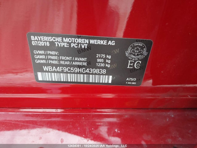 WBA4F9C59HG439838 BMW 430I