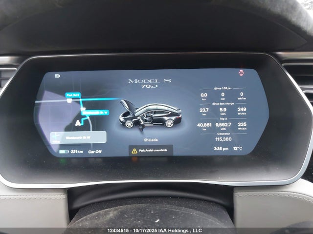 12434515 :رقم المزاد ، 5YJSA1E24GF120921 vin ، 2016 Tesla Model S 60d/70d/75d/85d/90d مزاد بيع