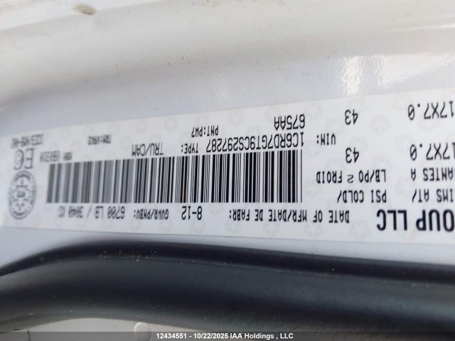 Aukcja sprzedaży 2012 Dodge Ram 1500, vin: 1C6RD7GT9CS297287, numer aukcji: 12434551
