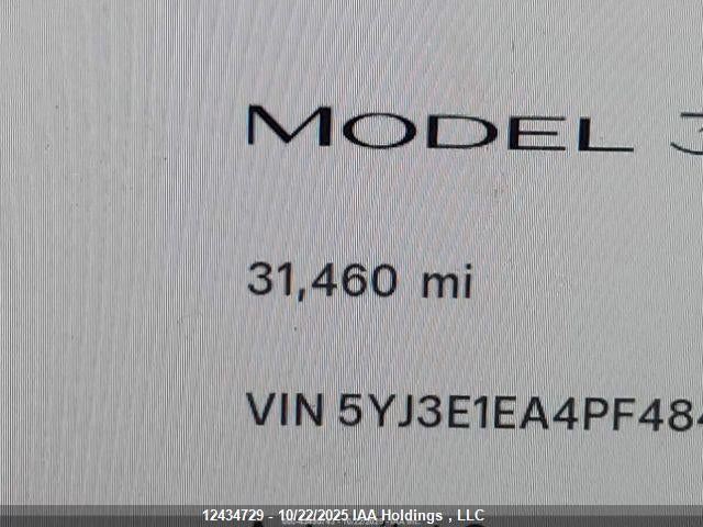 5YJ3E1EA4PF484482 Tesla Model 3 Rear-wheel Drive