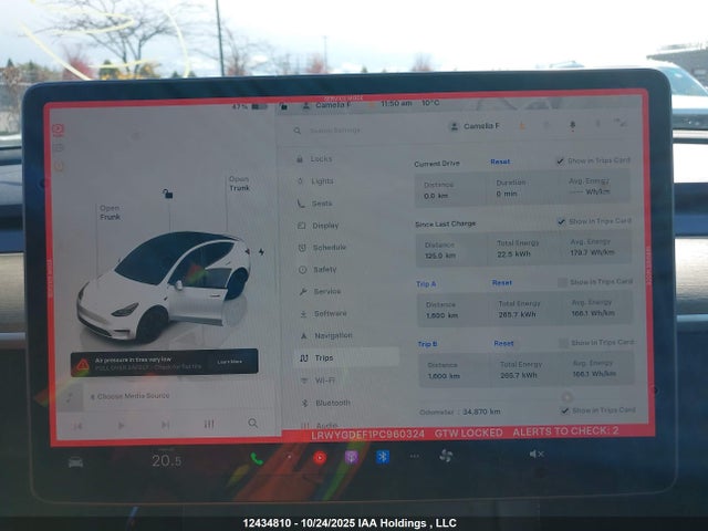 Продажа на аукционе авто 2023 Tesla Model Y Performance, vin: LRWYGDEF1PC960324, номер лота: 12434810