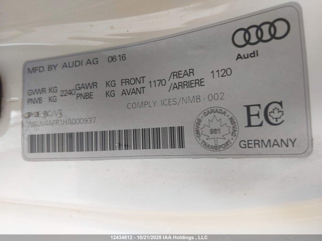 WAUV4AFR1HA000937 Audi S5 Dynamic