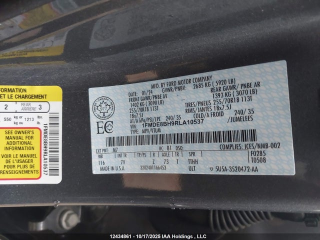 1FMDE8BH9RLA10537 Ford Bronco Outer Banks