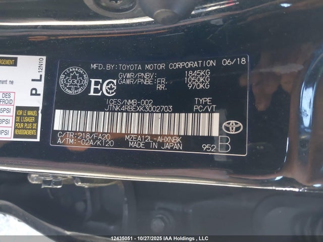 JTNK4RBEXK3002703 Toyota Corolla Se/xse
