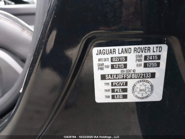 Jaguar s/c lev3 sulev30 2015 SAJXJ0FF5F8U72133 Image 9