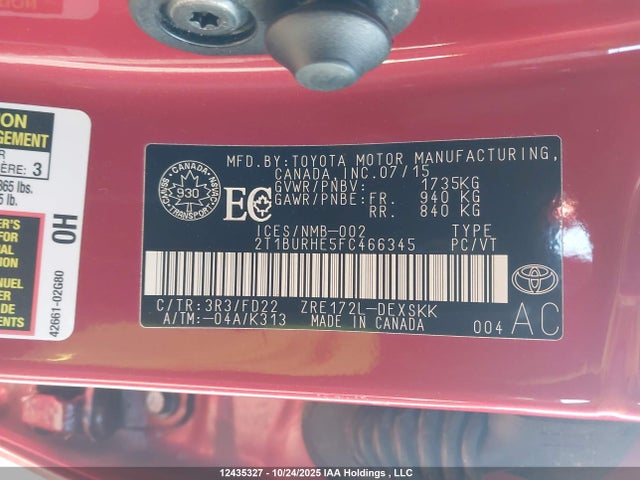 Toyota Corolla Le/s 2015 2T1BURHE5FC466345 Image 28