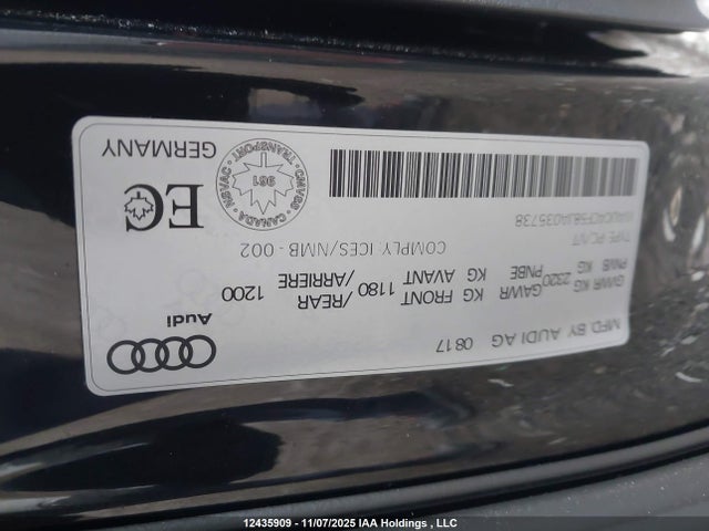 WAUC4CF58JA035738 Audi S5 Prestige